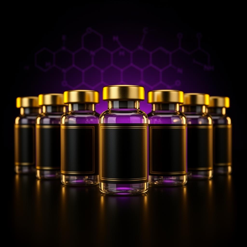 Research peptide vials